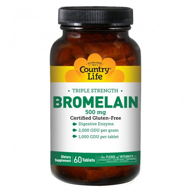Triple Strength Bromelain - Country Life